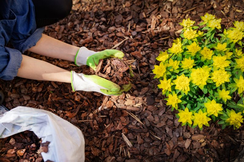 Red Mulch Installation in Ventura County, CA